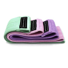 Load image into Gallery viewer, Fabric Booty Band Set - 3 Levels of Resistance - Grow Your Glutes!
