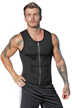 Load image into Gallery viewer, Men&#39;s Waist Training Zipper Sauna Vest - Burn Fat and Tone Up Fast!
